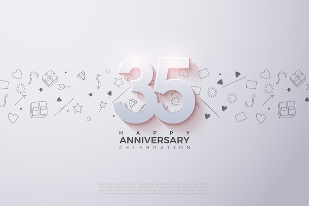35th anniversary with soft 3d numbers