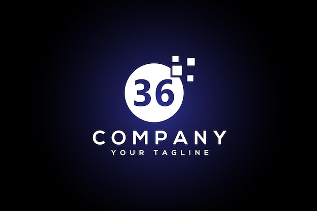 36 numero logo design