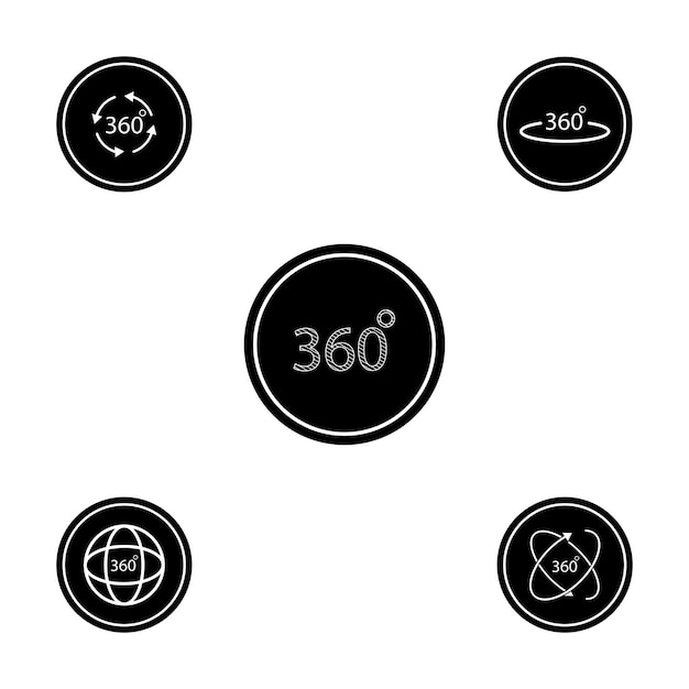 Vector 360 degree icon vector template illustration logo design