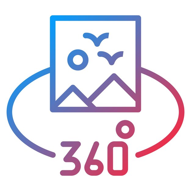 360 Degree Photo icon vector image Can be used for Augmented Reality