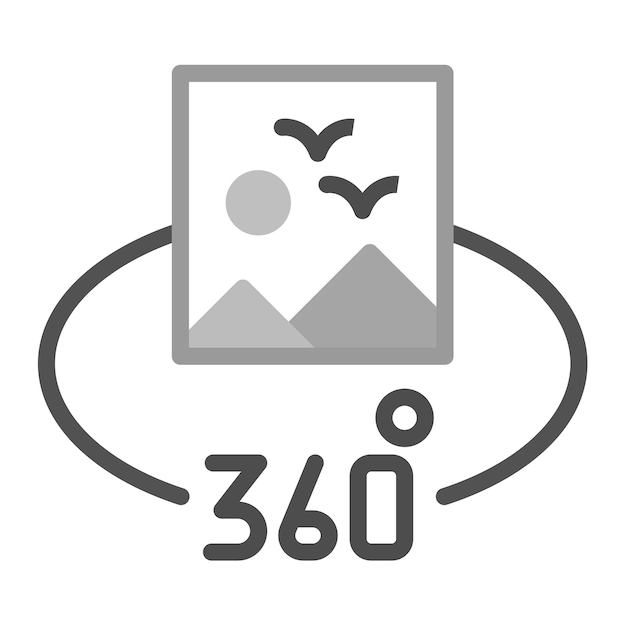 360 Degree Photo icon vector image Can be used for Augmented Reality