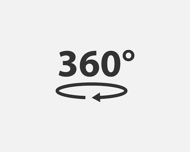 360 degree view vector icon