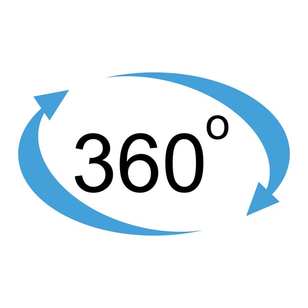 Vector 360 degrees icon vector design template