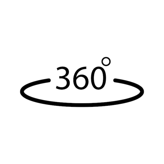 360 graden pictogram vector sjabloon illustratie logo ontwerp