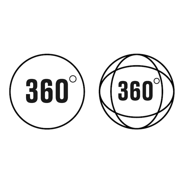 360 icon 360 degree view symbol vector illustration eps 10