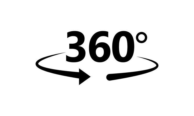 360 Icon Vector illustratie