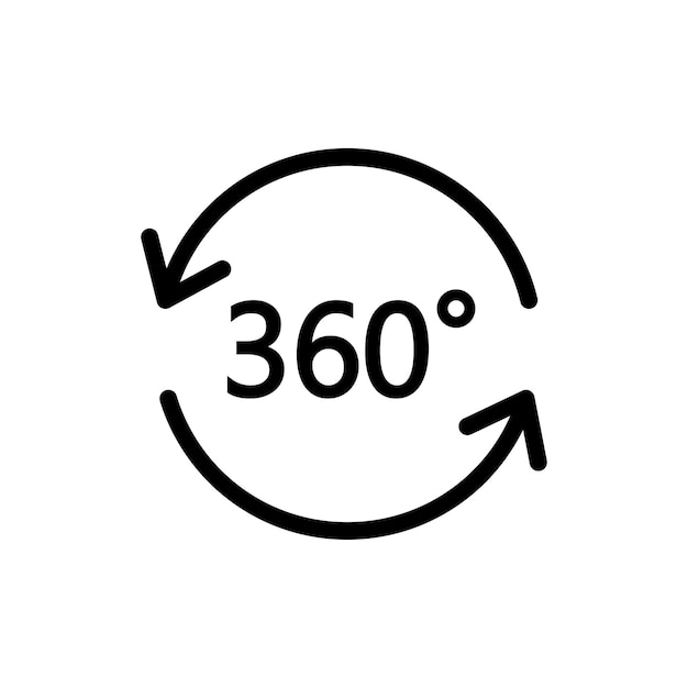 360 Icon Vector Ontwerp Template