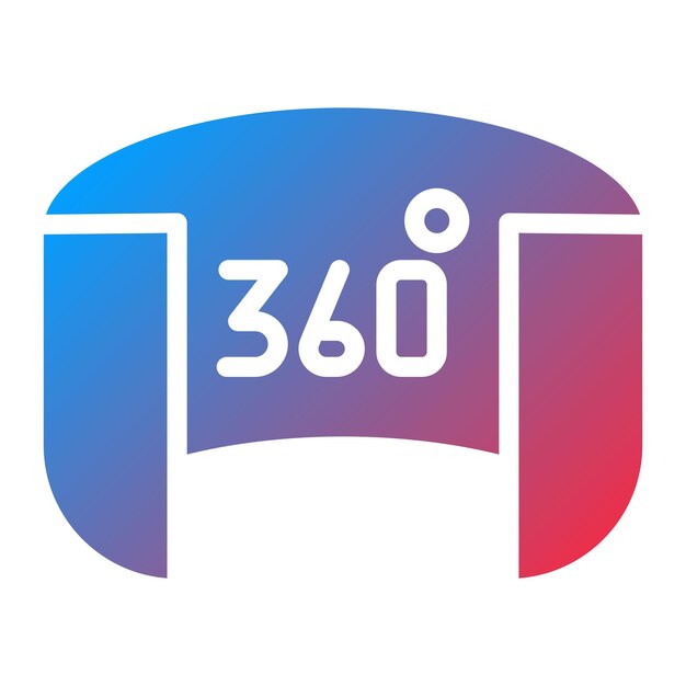 360° イメージ アイコン ベクトル 拡張現実