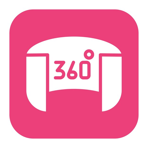 360° イメージ アイコン ベクトル 拡張現実