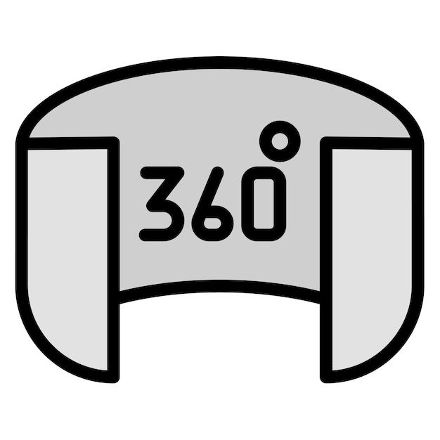 360° イメージ アイコン ベクトル 拡張現実