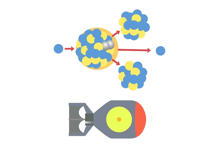 Vector 3630 nuclear fission concept illustration