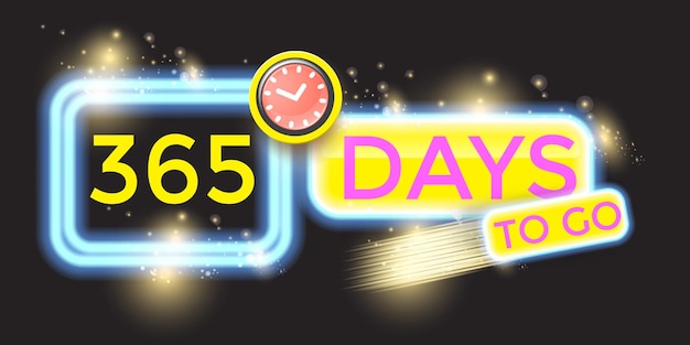 365 days to go banner design template