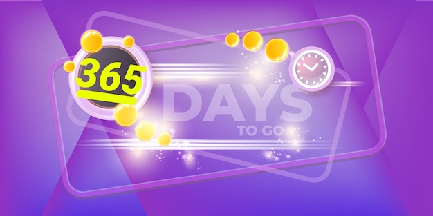 365 days to go banner design template