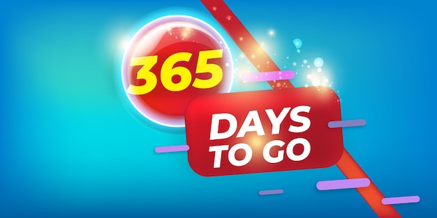 365 days to go banner design template