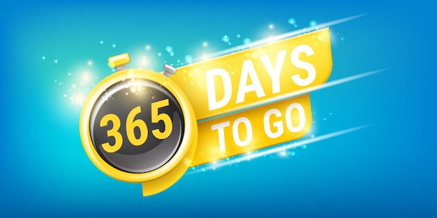 365 days to go banner design template