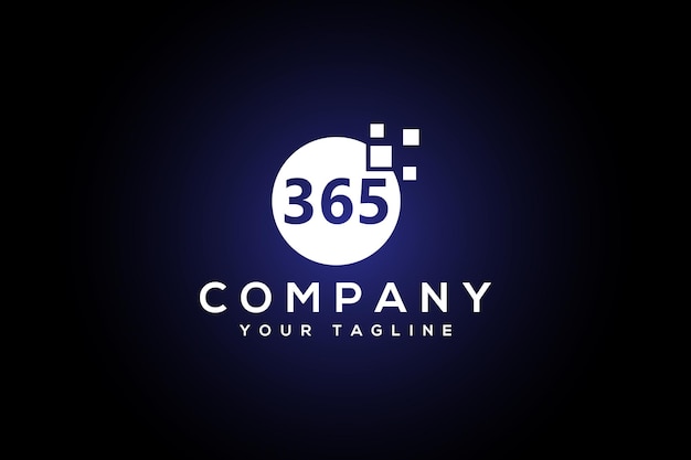 Vettore 365 numero logo design