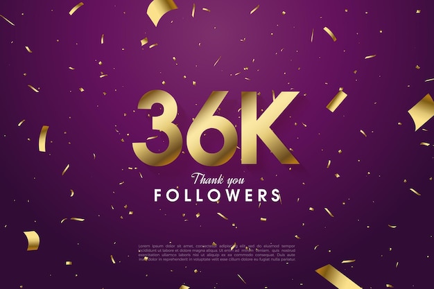 36k followers with flat gold numbers.