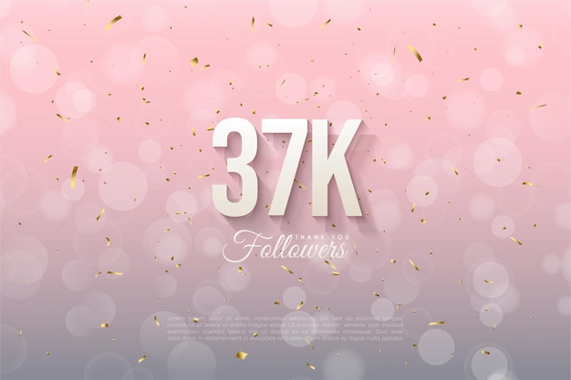 37.000 volgers met glitterregenillustratie