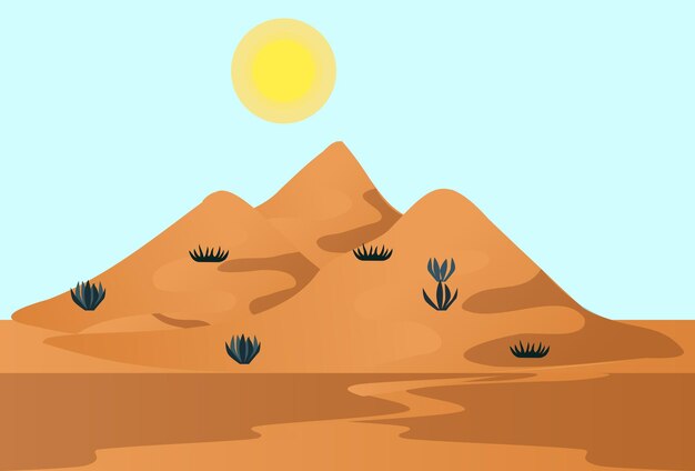 378 砂漠のコンセプトのイラスト
