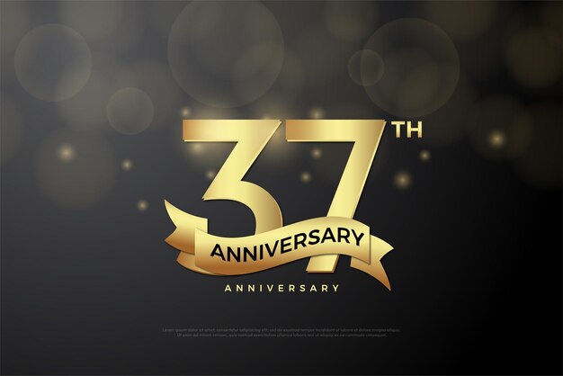 큰 숫자와 함께 37 주년.