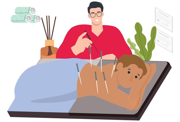 3855 Body Acupuncture Concept Illustration