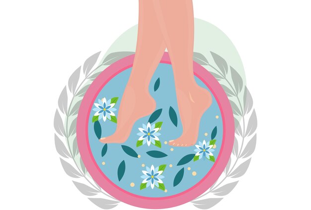 3876 Foot Spa Concept Illustration