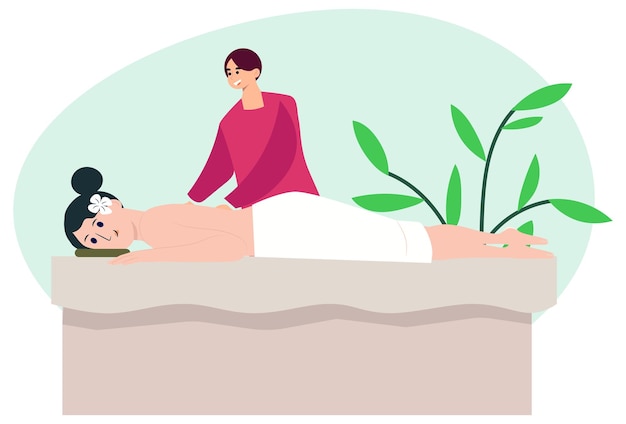 3885 massage therapist concept illustration
