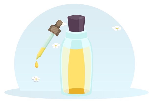 3888 body massage oil concept illustration