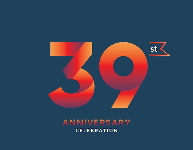 39st anniversary colorful