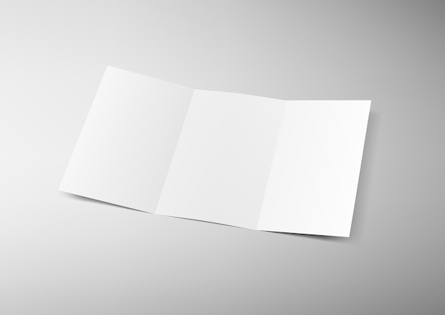 Vector 3d a4 or a5 threefolded clear blank brochure