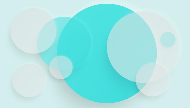 3D Abstract Blue and White Circles on White background