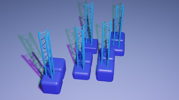 3d 추상 크리 에이 티브 스콰이어 모양 배경 디자인 벡터 템플릿