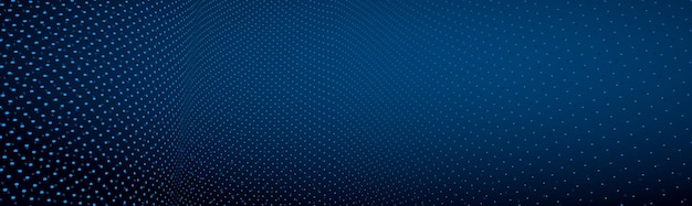 3D abstract dark blue background with dots pattern vector design, technology theme, dimensional dotted flow in perspective, big data, nanotechnology.