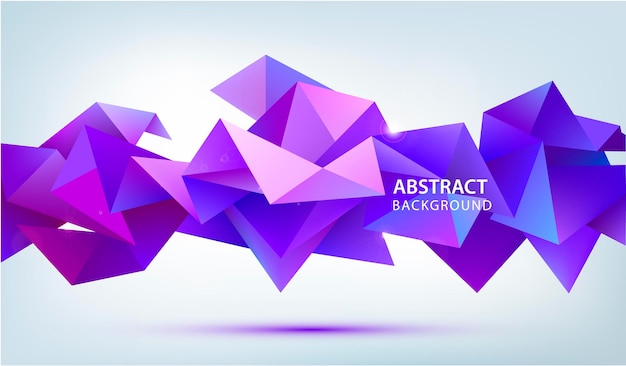 3d abstract geometric facet shape.