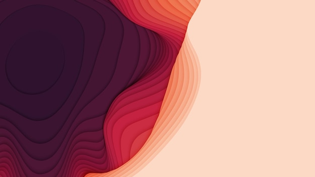 Vector 3d abstract gradient papercut