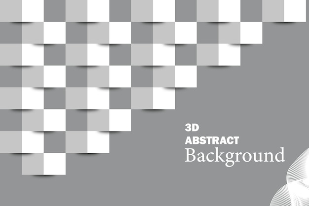 3D 추상 회색 사각형 배경