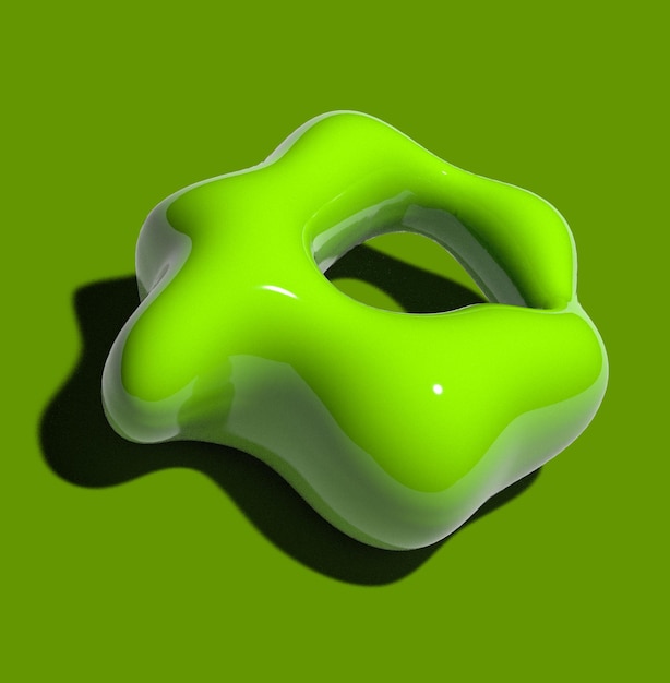 디자인을 위한 3d 추상 녹색 모양