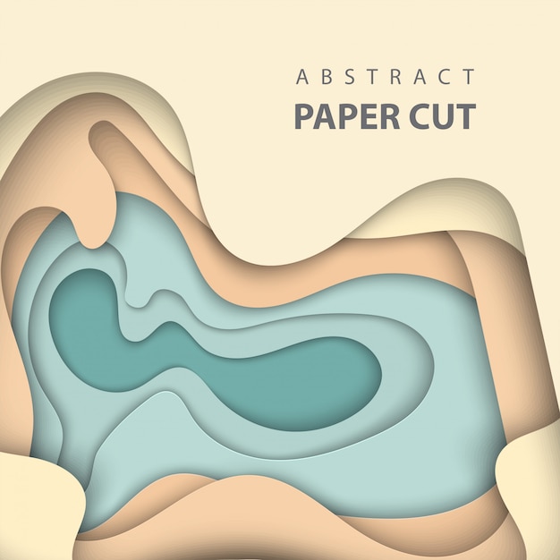 3D abstract paper art style, design layout 