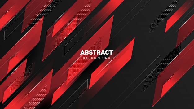 3D Abstract Red Dark Background