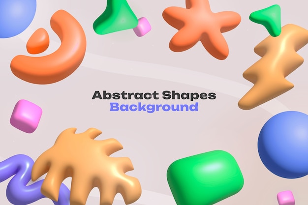 3D 추상적인 모양의 배경
