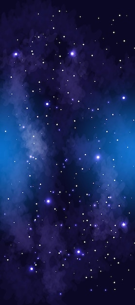 3d abstract space sky with clouds and stars