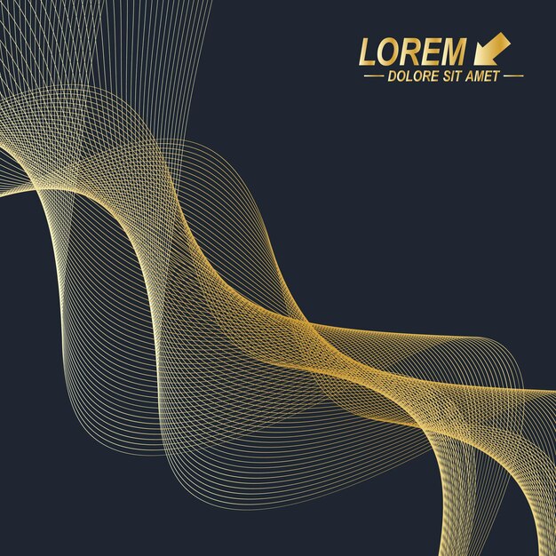 3D Abstract wavy background