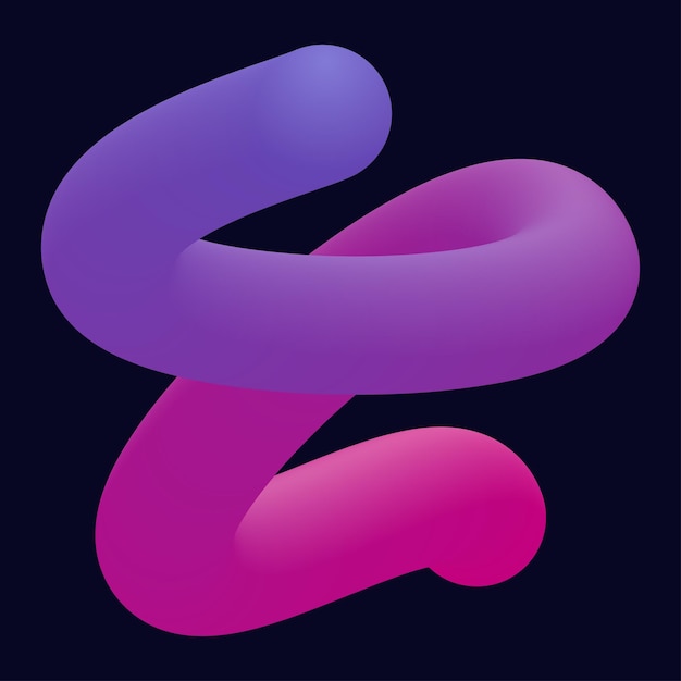 3d abstracte kleurrijke gedraaide vloeibare vormen Creatieve ontwerpelementen Vector moderne gradiënt vormen elementen voor bannerbackgroundposter