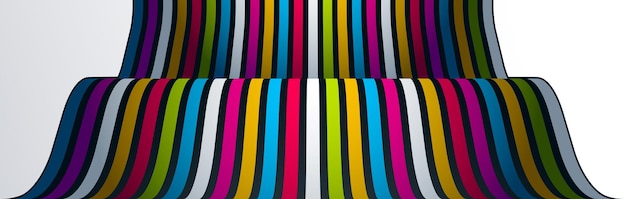 3D abstracte lijnen in perspectief vector achtergrond, moderne trendy design element, coole stijl lay-out voor advertenties, posters, banners en covers, retro sjabloon.