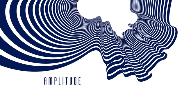3D abstracte lijnen in perspectief vector achtergrond, moderne trendy design element, coole stijl lay-out voor advertenties, posters, banners en covers, retro sjabloon.