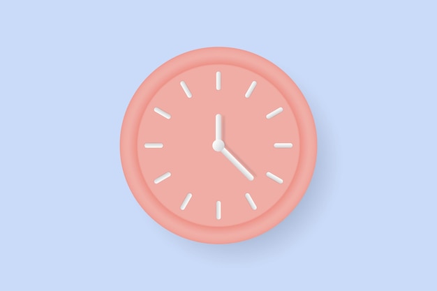 3d alarm clock The design concept of time management 3d vector illustration