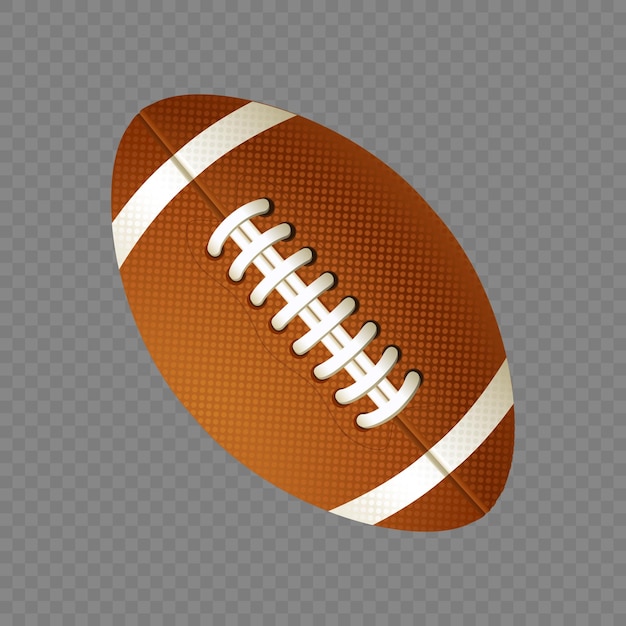 3d american football on transparent background