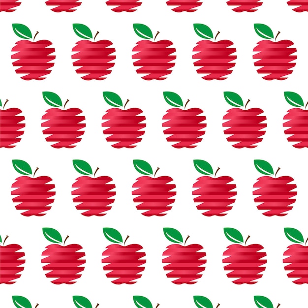 3d apple vector pattern fruit background