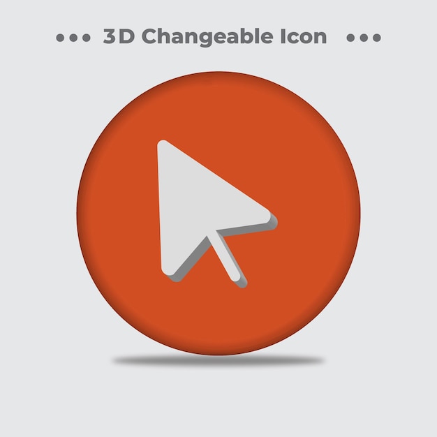 3d arrow changeable icon