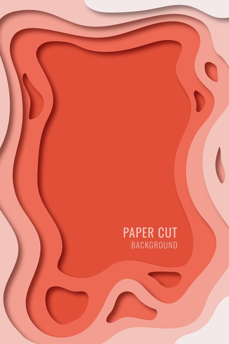 Vector 3d background paper cut style premium vector